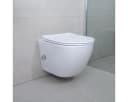 Aloni Tiefspül-WC mit Bidet-Funktion Weiß Spülrandlos Softclose Bild 1
