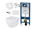 GEBERIT Tiefspül-WC Komplettset mit Taharet-Funktion Weiß Bild 2