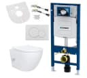 GEBERIT Tiefspül-WC Komplettset Spülrandlos Weiß mit Taharet Bild 2