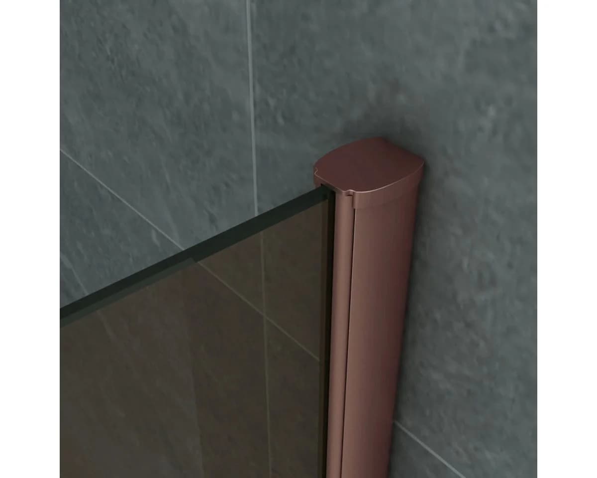 Belvit Walk-in-Dusche Duschglas Bronze 8mm Sicherheitsglas