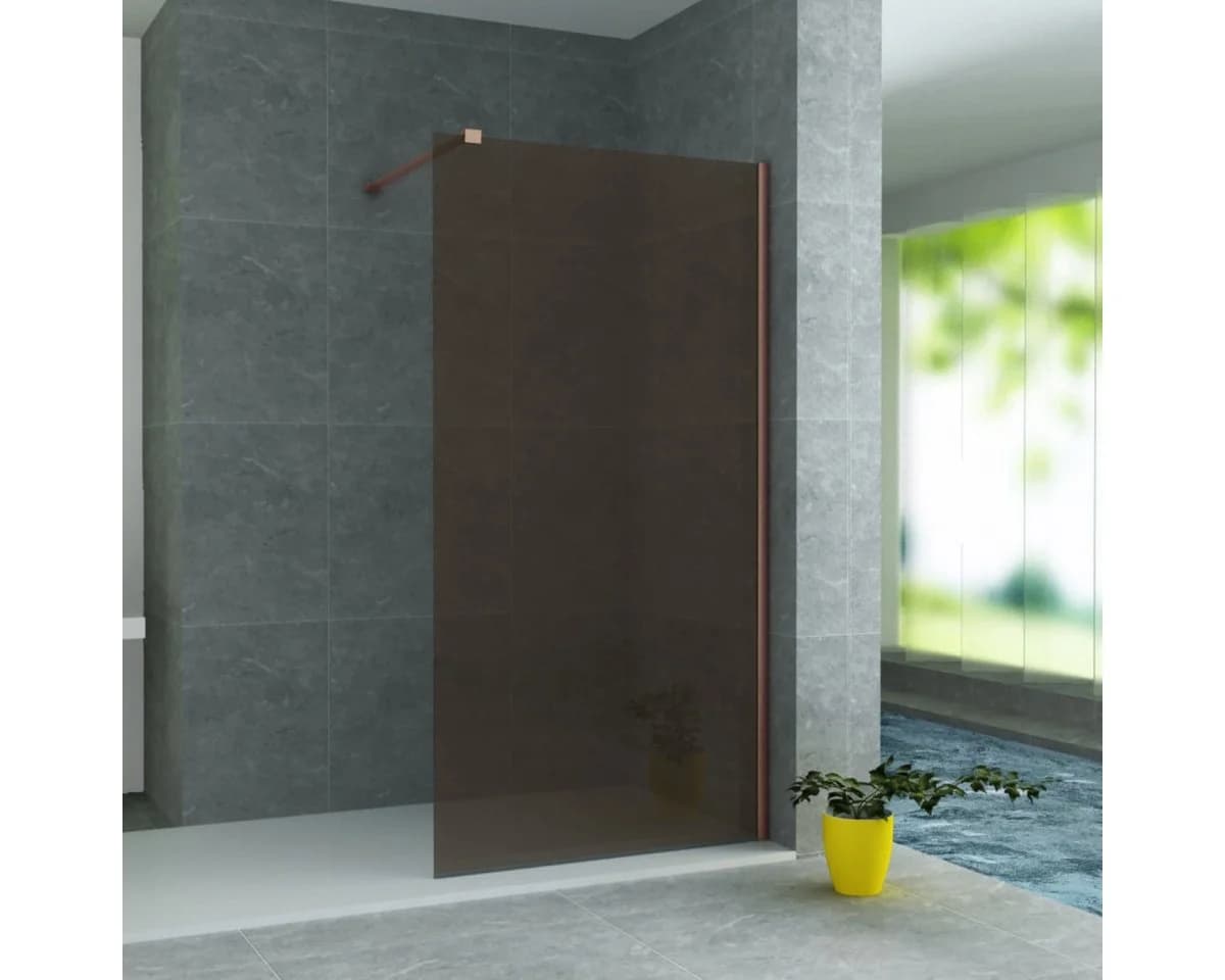 Belvit Walk-in-Dusche Duschglas Bronze 8mm Sicherheitsglas - Bild 2