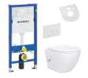 Belvit Tiefspül-WC UP100-AL55800-SET Spülrandloses Hänge-WC mit Bidet Taharet Funktion Softclose Bild 2
