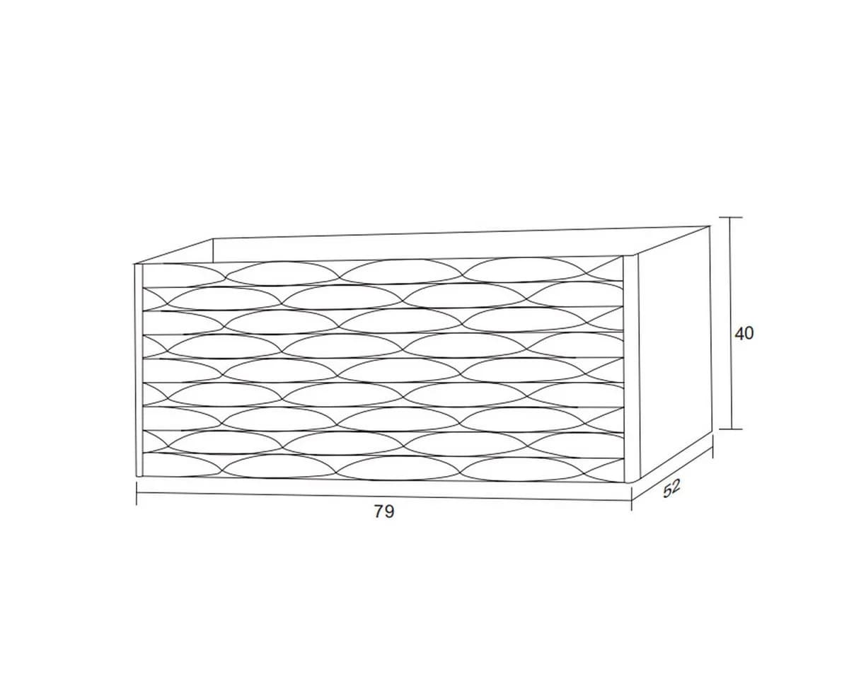 Belvit ARGENA Waschtischunterschrank 79cm Eiche hell - Bild 5
