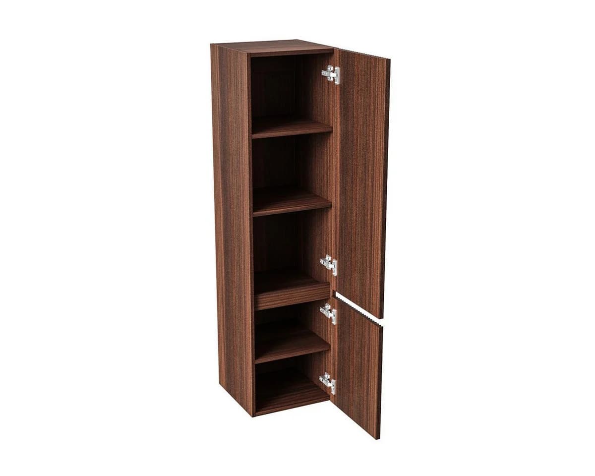 Belvit TRIONA Säulenschrank 135cm 2 Türen Grifflos Softclose