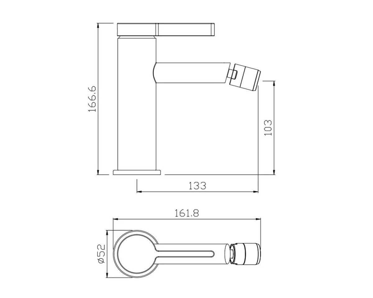 Belvit Bidetarmatur BV-BA4078 Chrom Einhebel Mischarmatur