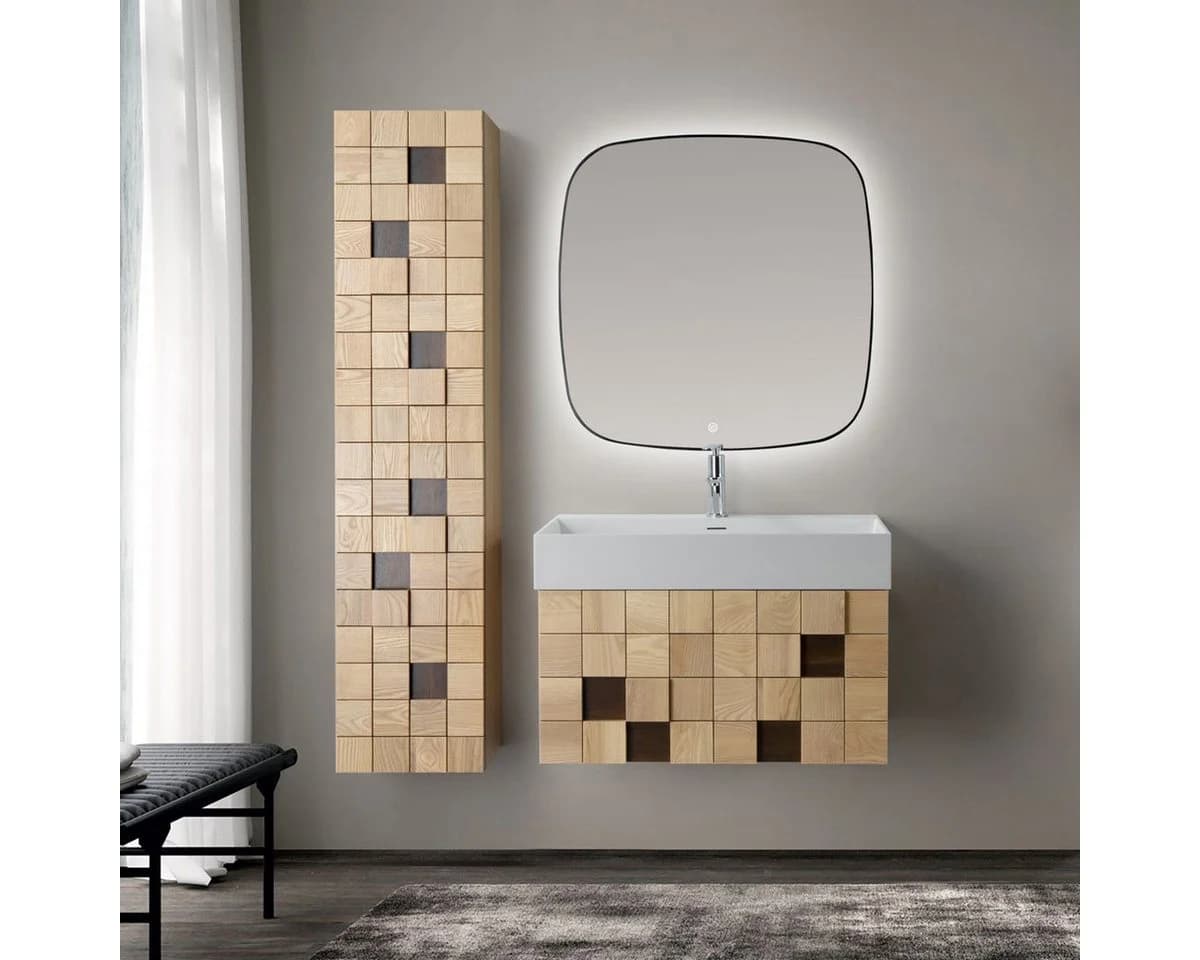 Belvit Aufsatzwaschbecken 80 cm Weiß Matt Mineralguss Modern - Bild 4