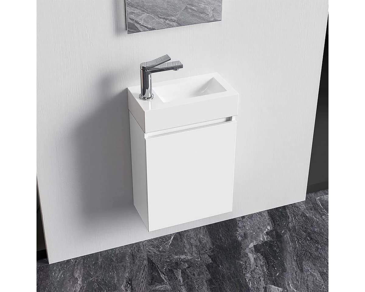 Belvit Badmöbel-Set 40 cm mit Spiegel und Waschbecken - Bild 2