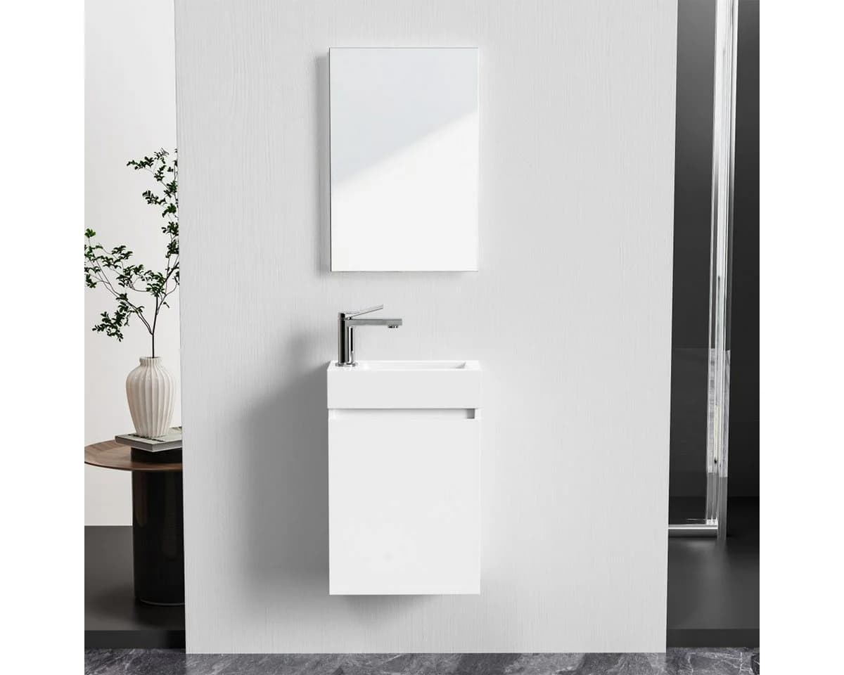 Belvit Badmöbel-Set 40 cm mit Spiegel und Waschbecken - Bild 4