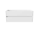 Belvit Waschbeckenschrank Drava 120 cm Weiß Hochglanz mit 2 Softclose-Schubladen Bild 2