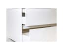 Belvit Waschbeckenschrank Drava 120 cm Weiß Hochglanz mit 2 Softclose-Schubladen Bild 3