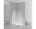 Belvit Walk-in-Dusche 120x200 cm Schiebetür Schwarz/Chrom 8mm Glas Bild 2
