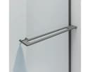 Belvit Duschwand 100x200 cm ESG Glas mit Handtuchhalter Grau Bild 1