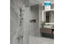 Grohe Duscharmatur BauEdge Duschsystem mit Einhandarmatur, Brause, Duschstange & Schlauch Bild 2