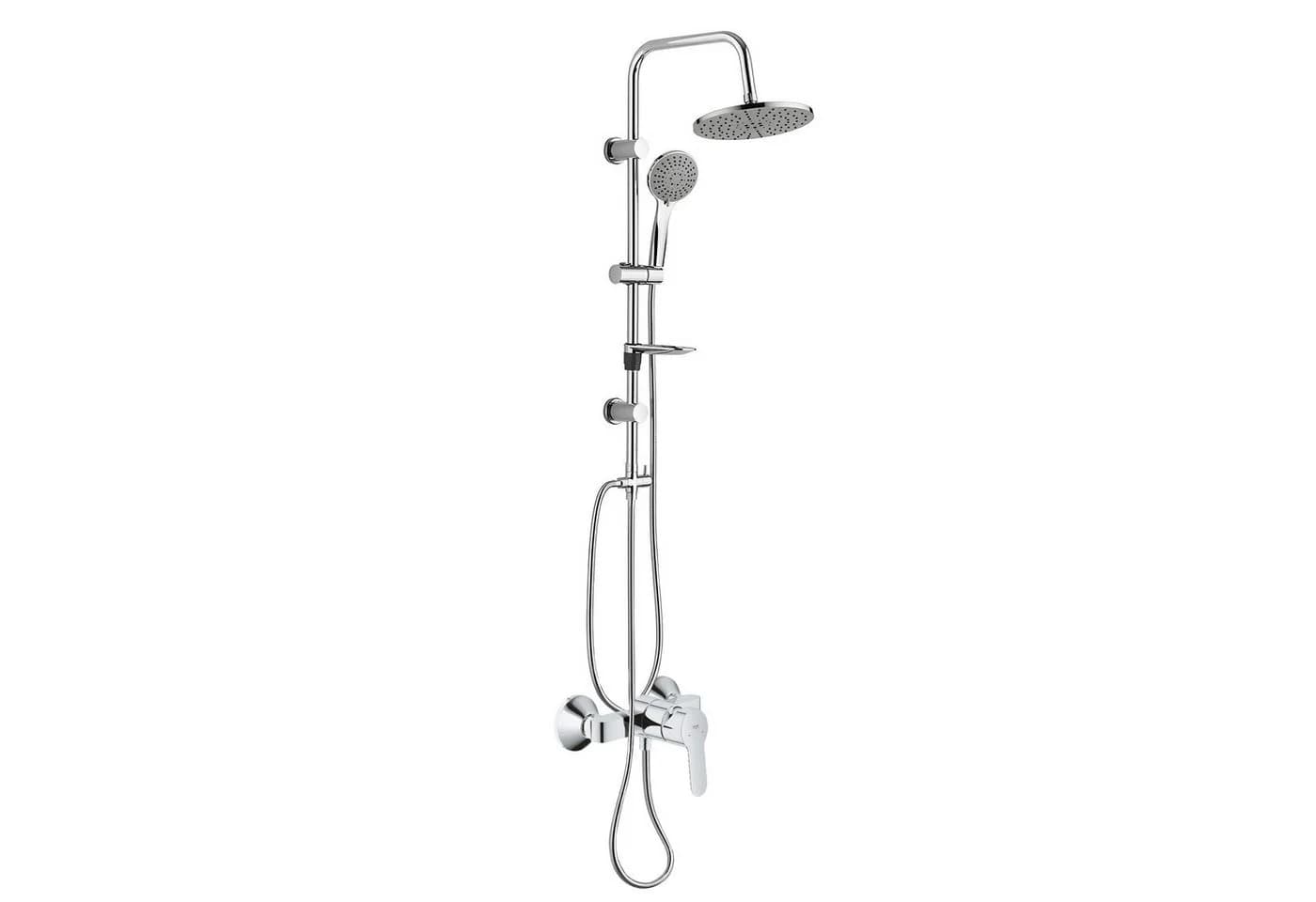 Grohe Duscharmatur BauEdge Duschsystem mit Einhandarmatur, Brause, Duschstange & Schlauch - Bild 5