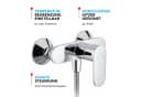 Hansgrohe Duscharmatur Set Vernis Blend Einhebelmischer Chrom/ Schwarz Matt Bild 3