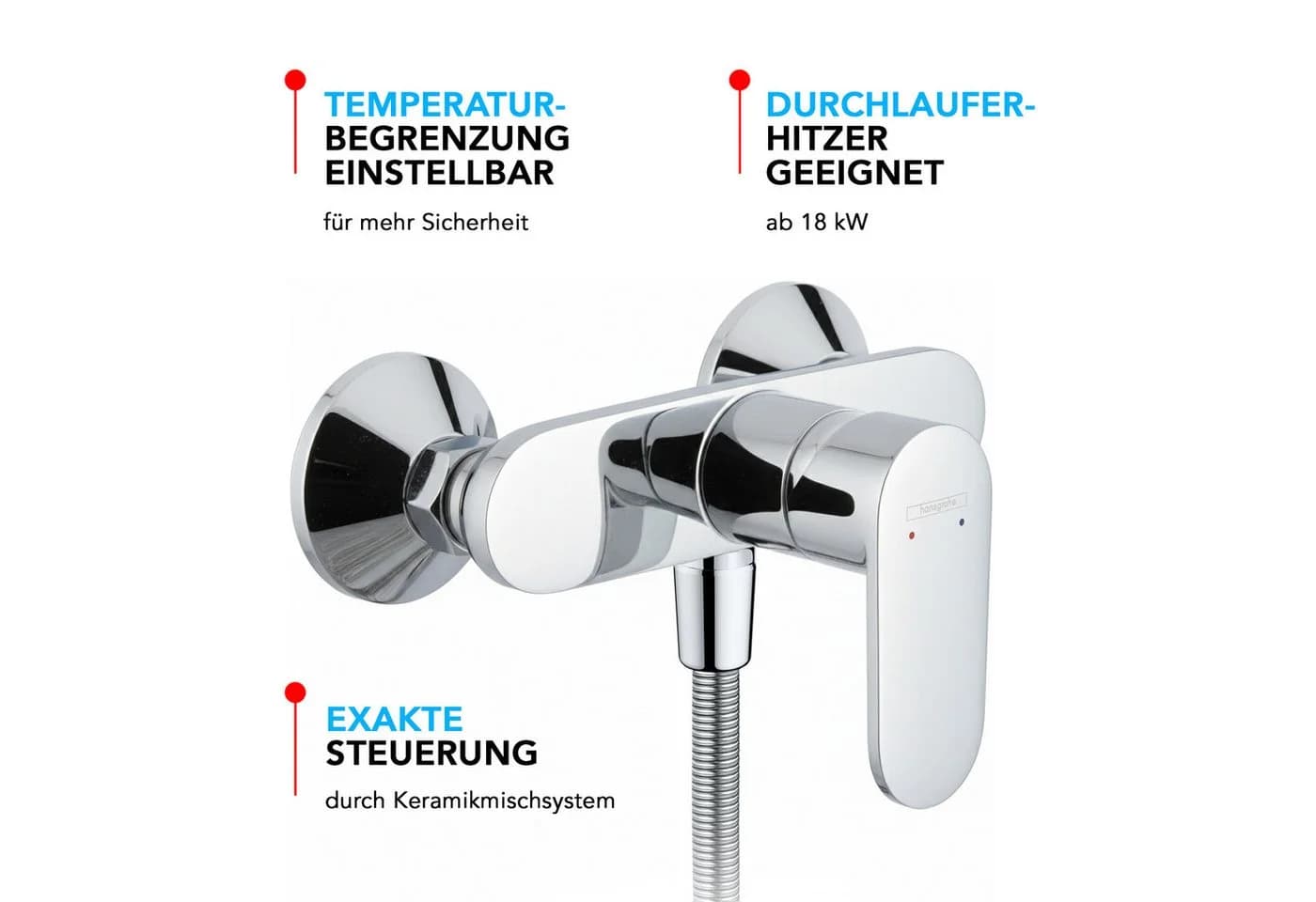 Hansgrohe Duscharmatur Set Vernis Blend Einhebelmischer Regendusche Chrom - Bild 3
