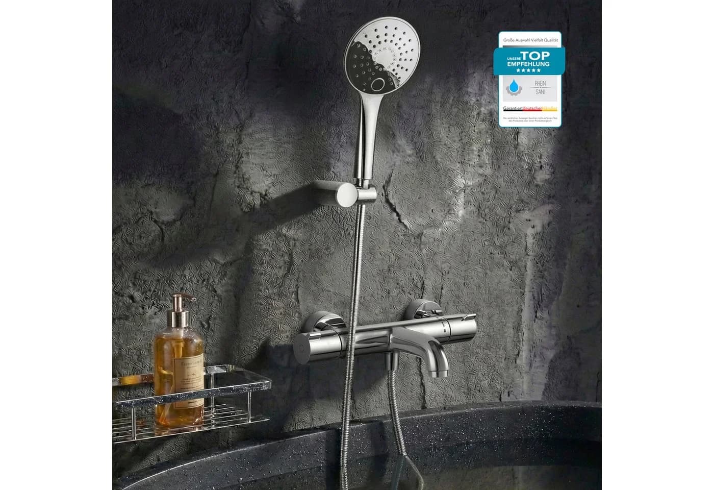Hansgrohe Ecostat 1001 CL Wannenthermostat Set mit Aloni Brause, Chrom - Bild 2