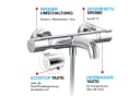Hansgrohe Ecostat 1001 CL Wannenthermostat Set mit Aloni Brause, Chrom Bild 3