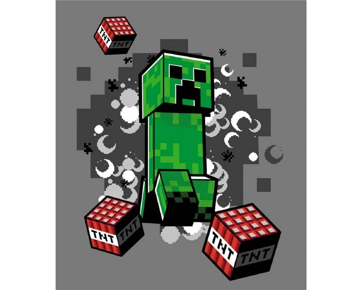 Minecraft Flanell Wohndecke 130x160 cm Kuscheldecke - Bild 2