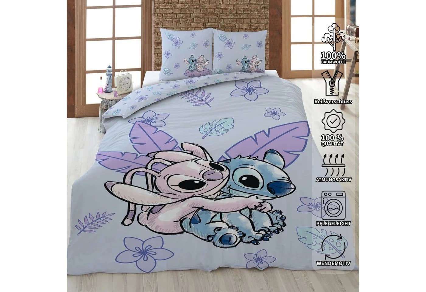AY!Max Kinderbettwäsche Disney Lilo und Stitch Wendebettwäsche 2tlg - Bild 5