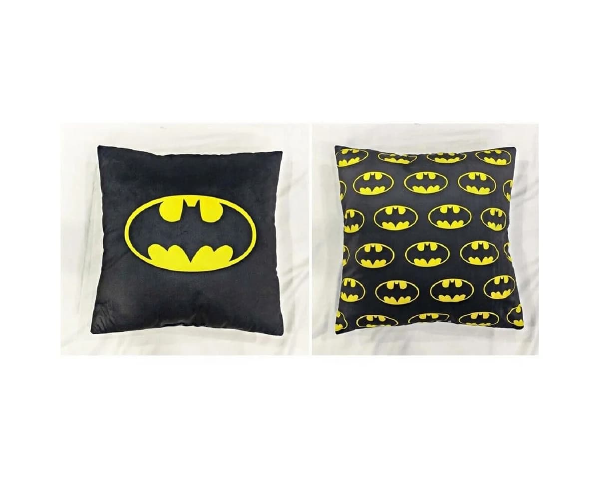 Batman Dekokissen Velboa Schwarz 40x40 cm