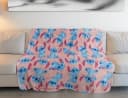 Lilo & Stitch Wohndecke Set 180x200 cm Flanell mit Mütze Bild 1