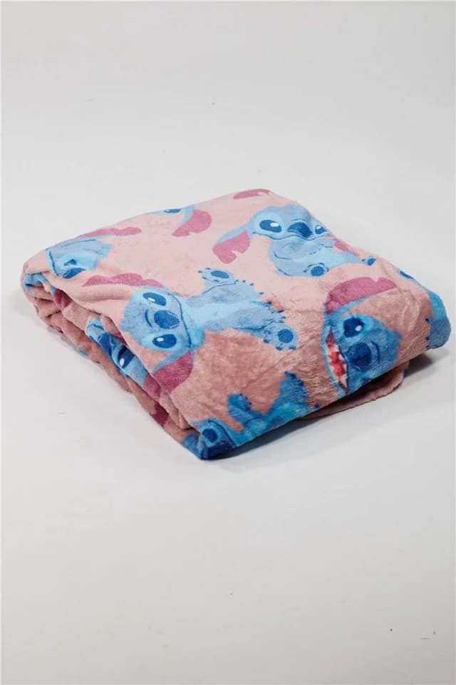 Lilo & Stitch Wohndecke Set 180x200 cm Flanell mit Mütze - Bild 3