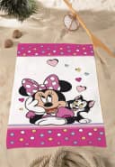 Disney Minnie Mouse Strandtuch Rosa Baumwolle 70x140 cm Bild 1