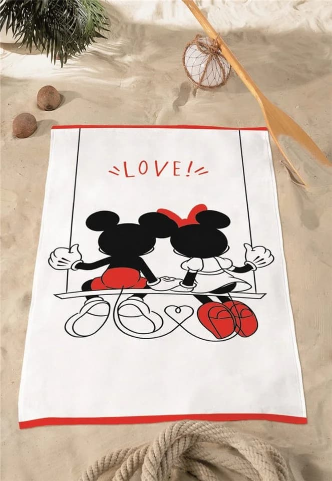 Disney Strandtuch Baumwolle 70x140 cm Weiß