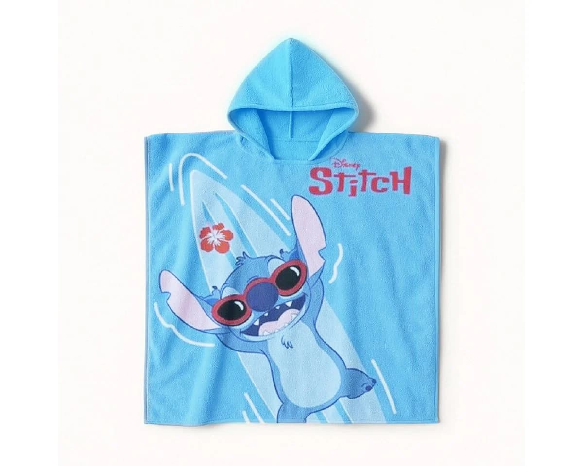Lilo & Stitch Kinder Badeponcho mit Kapuze Polyester