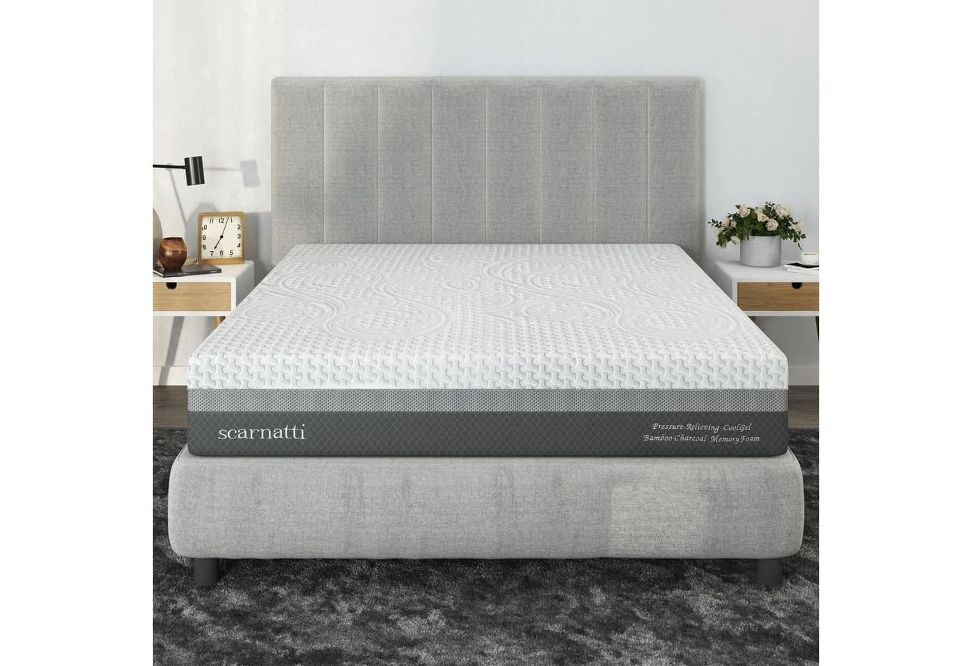 Scarnatti Gel Memory Foam Matratze 7-Zonen Druckentlastung 27cm Höhe