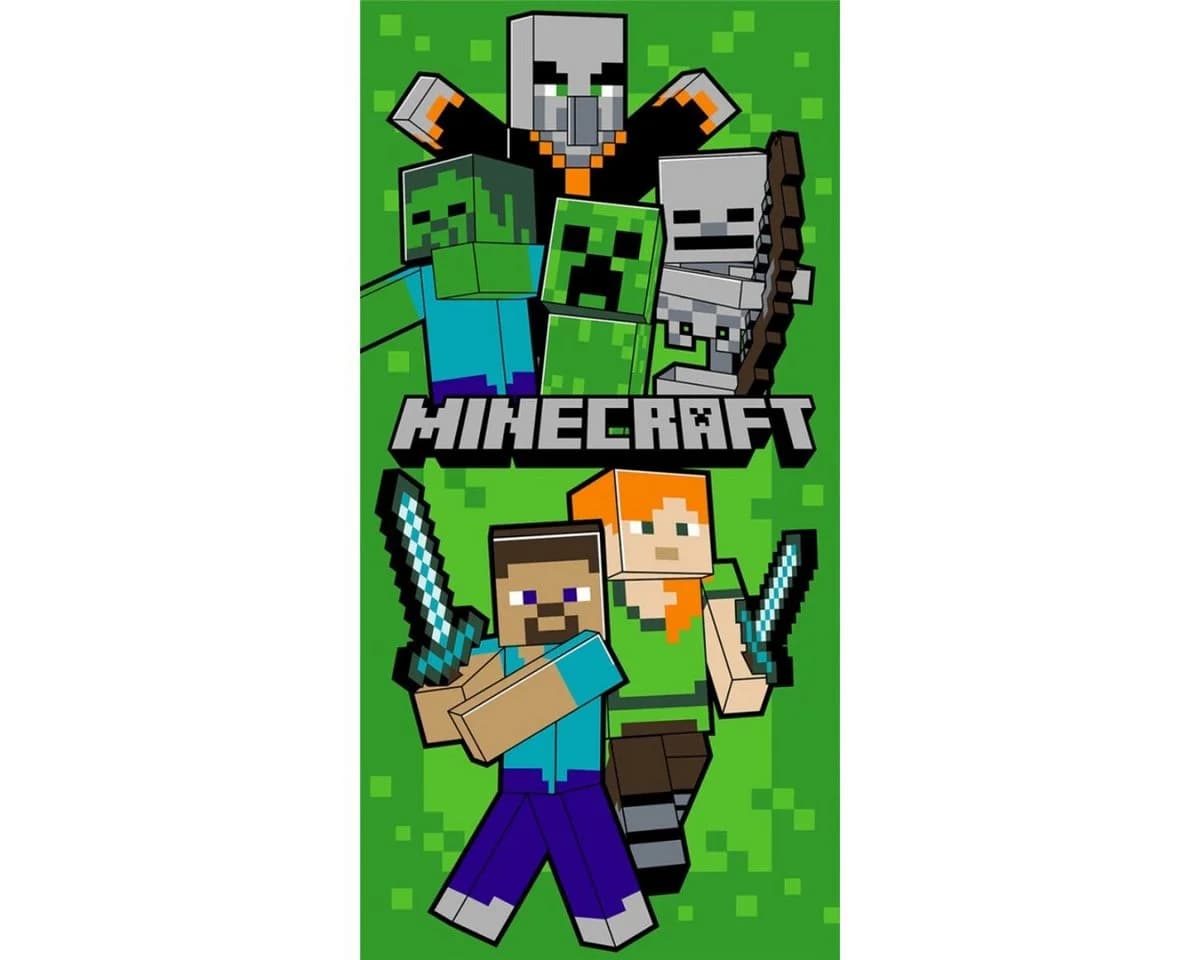 Minecraft Strandtuch Mehrfarbig 70x140 cm - Bild 2