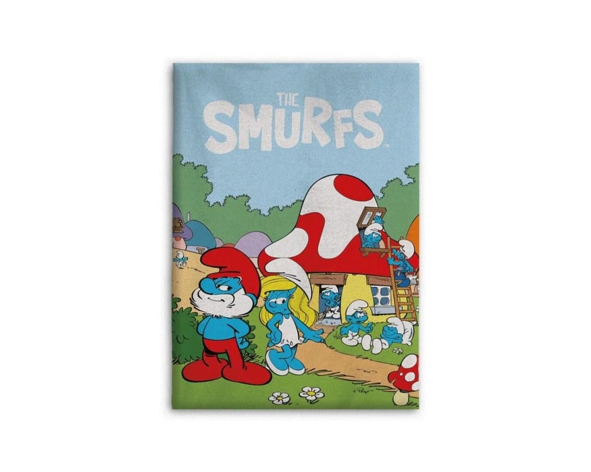 Wohndecke Flanell Smurf Design 110x150 cm - Bild 2