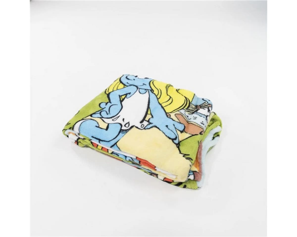 Wohndecke Flanell Smurf Design 110x150 cm - Bild 3