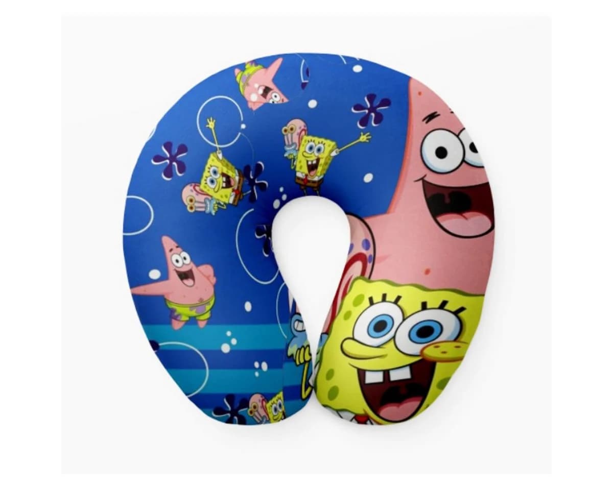 SpongeBob Schwammkopf Reisekissen Bunt Kinder Nackenkissen