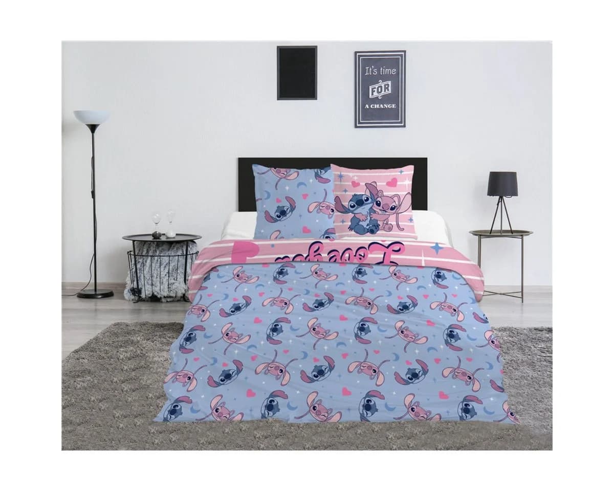 Disney Bettwäsche Stitch Set Kinder Blau Polycotton - Bild 3