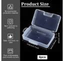 Benecreat Aufbewahrungsbox 4er Set Transparent mit Klappdeckel Bild 1