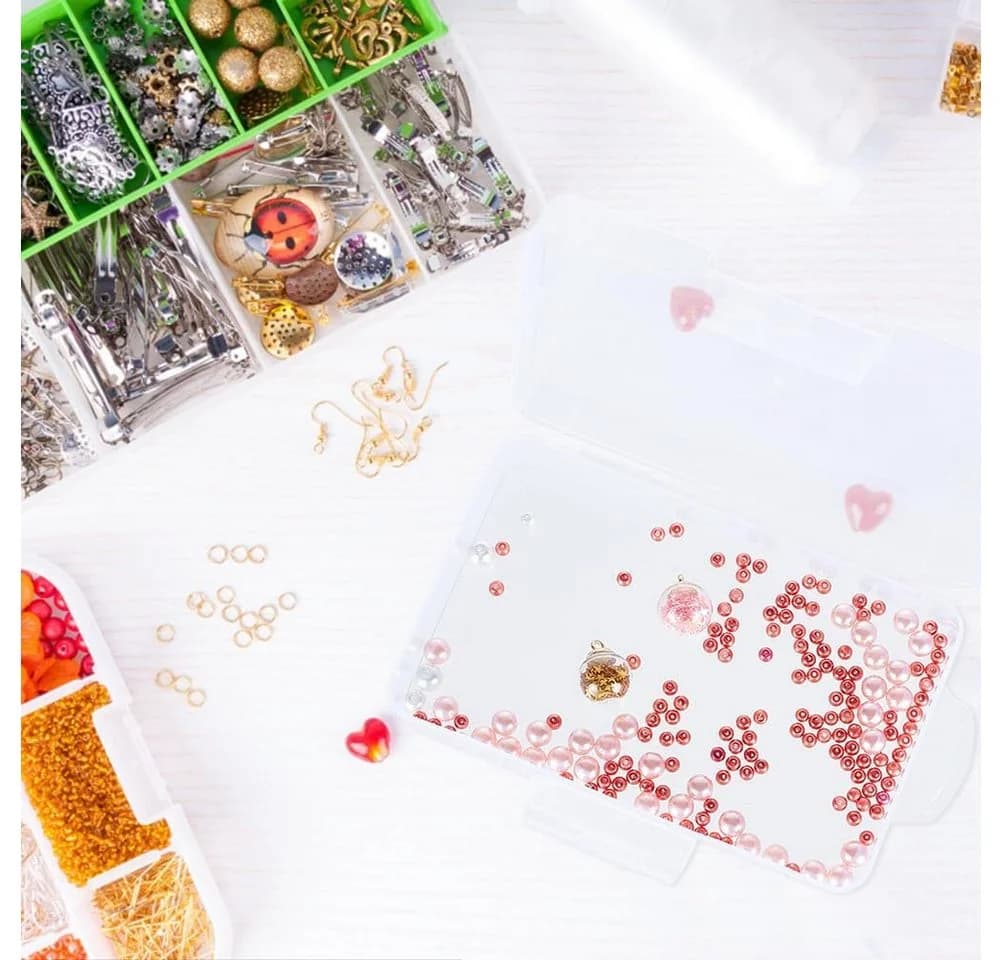 Benecreat Aufbewahrungsbox 4er Set Transparent mit Klappdeckel - Bild 3