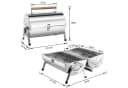 SunJas Klappgrill Edelstahl Holzkohlegrill Campinggrill Bild 3
