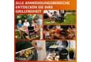 SunJas Holzkohlegrill K-4930 Schwarz mit Thermometer Bild 5