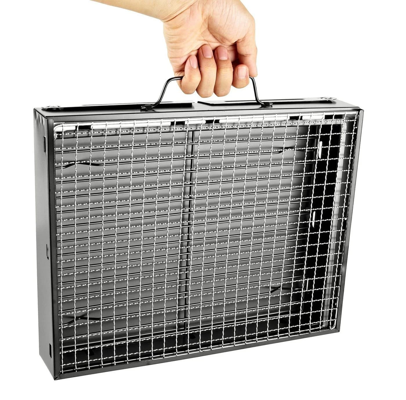 SunJas Klappbarer Holzkohlegrill Edelstahl Tragbarer Campinggrill - Bild 5