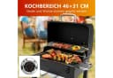 SunJas Tragbarer Holzkohlegrill mit Doppelrost und Thermometer Bild 1