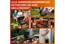 SunJas Tragbarer Holzkohlegrill mit Doppelrost und Thermometer Bild 5