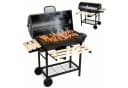 SunJas Holzkohlegrill XXL mit Thermometer und Seitenablagen Bild 2