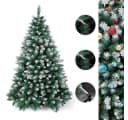 SunJas Künstlicher Weihnachtsbaum mit Schnee, Beeren & Zapfen Bild 2