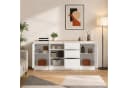 FUFU&GAGA Sideboard 3-Türiges 3-Schubladen Sideboard Weiß MDF Bild 1
