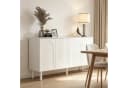 FUFU&GAGA Sideboard Weiß mit 5 Massivholzbeinen Bild 1