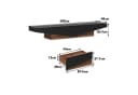 FUFU&GAGA Lowboard TV-Lowboard Weiß-Schwarz Industriestil MDF Bild 4