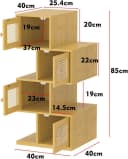 FUFU&GAGA Sideboard mit 4 Türen Holzfarbe Rattan Bild 5