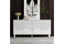 FUFU&GAGA Sideboard Komodenschrank 4 Türen 1 Schublade Weiß Bild 1